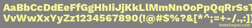 WorksansExtrabold-fontti – keltaiset fontit harmaalla taustalla