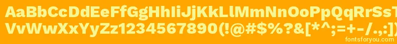 WorksansExtrabold Font – Yellow Fonts on Orange Background