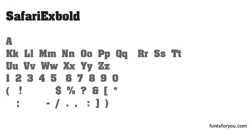 SafariExbold Font – alphabet, numbers, special characters