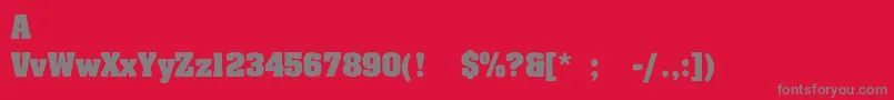 SafariExbold-Schriftart – Graue Schriften auf rotem Hintergrund