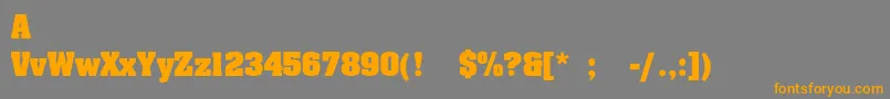 SafariExbold Font – Orange Fonts on Gray Background