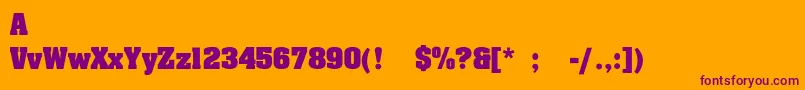 SafariExbold Font – Purple Fonts on Orange Background