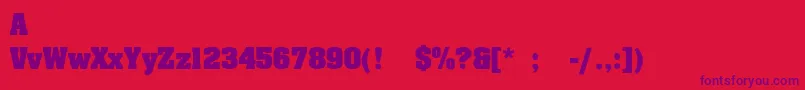 SafariExbold Font – Purple Fonts on Red Background