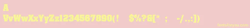 SafariExbold Font – Yellow Fonts on Pink Background