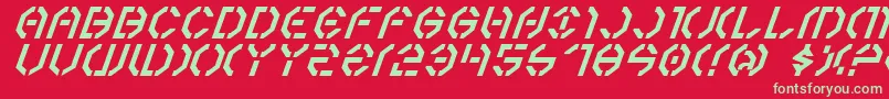 Y3ki Font – Green Fonts on Red Background