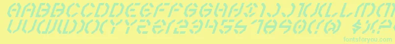 Y3ki Font – Green Fonts on Yellow Background