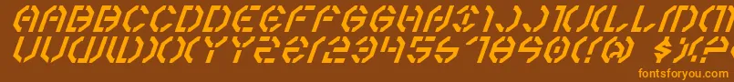Y3ki Font – Orange Fonts on Brown Background
