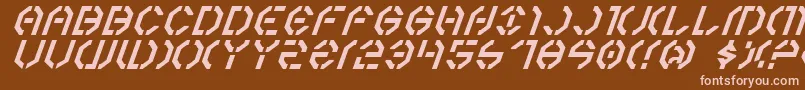 Y3ki Font – Pink Fonts on Brown Background
