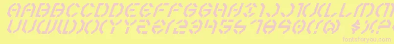 Y3ki Font – Pink Fonts on Yellow Background