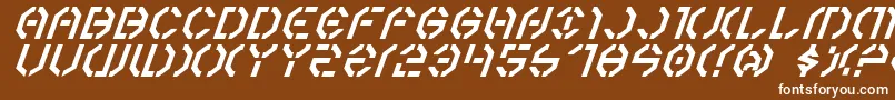 Y3ki Font – White Fonts on Brown Background