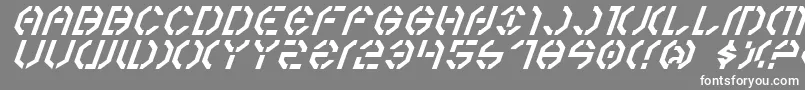 フォントY3ki – 灰色の背景に白い文字