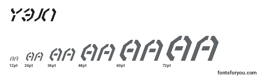Y3ki Font Sizes