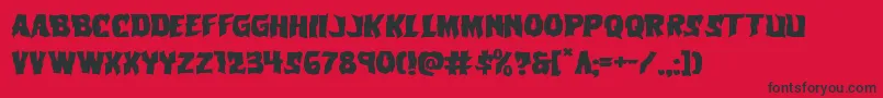 Vorvolakaexpand Font – Black Fonts on Red Background