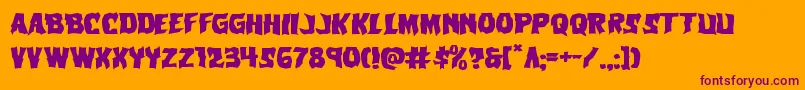 Vorvolakaexpand Font – Purple Fonts on Orange Background