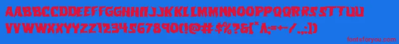 Vorvolakaexpand Font – Red Fonts on Blue Background