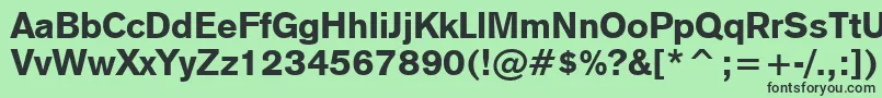 Gothic725BlackBt Font – Black Fonts on Green Background