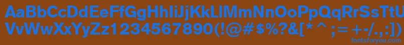Gothic725BlackBt Font – Blue Fonts on Brown Background