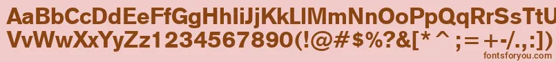 Gothic725BlackBt Font – Brown Fonts on Pink Background