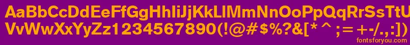 Gothic725BlackBt Font – Orange Fonts on Purple Background