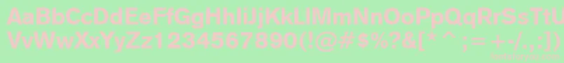 Gothic725BlackBt Font – Pink Fonts on Green Background