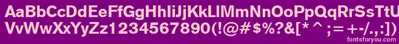 Czcionka Gothic725BlackBt – różowe czcionki na fioletowym tle