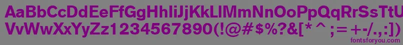Gothic725BlackBt Font – Purple Fonts on Gray Background