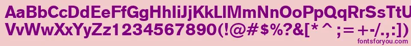 Gothic725BlackBt Font – Purple Fonts on Pink Background