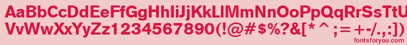 Gothic725BlackBt Font – Red Fonts on Pink Background