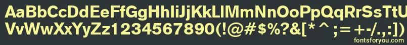 Gothic725BlackBt Font – Yellow Fonts on Black Background