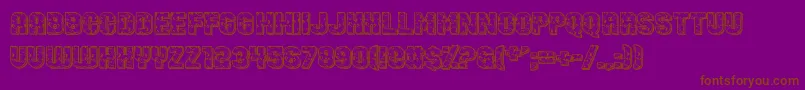 LedSpecimen Font – Brown Fonts on Purple Background