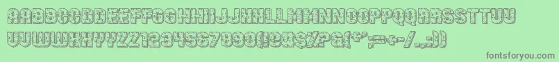 LedSpecimen-Schriftart – Graue Schriften auf grünem Hintergrund