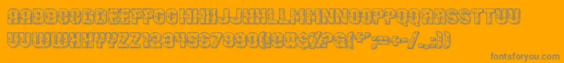 LedSpecimen-Schriftart – Graue Schriften auf orangefarbenem Hintergrund