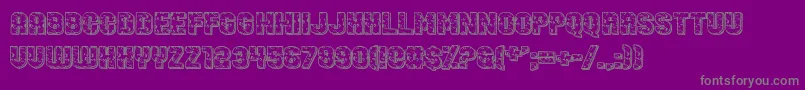 LedSpecimen-fontti – harmaat kirjasimet violetilla taustalla