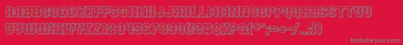 LedSpecimen Font – Gray Fonts on Red Background