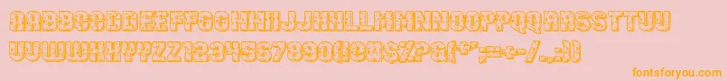 LedSpecimen Font – Orange Fonts on Pink Background