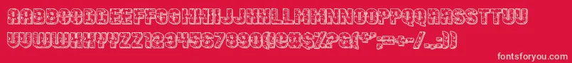 LedSpecimen Font – Pink Fonts on Red Background