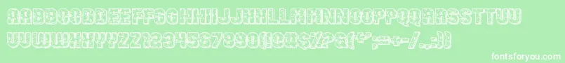 LedSpecimen Font – White Fonts on Green Background