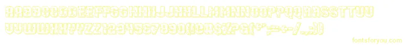 LedSpecimen Font – Yellow Fonts on White Background