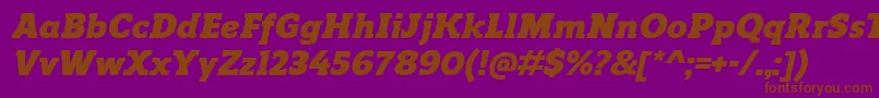 fuente ReganslabBlackitalic – Fuentes Marrones Sobre Fondo Morado