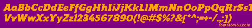 fuente ReganslabBlackitalic – Fuentes Naranjas Sobre Fondo Morado