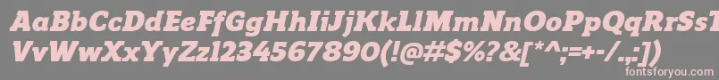 Fonte ReganslabBlackitalic – fontes rosa em um fundo cinza