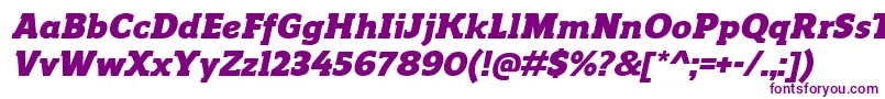 Шрифт ReganslabBlackitalic – фиолетовые шрифты на белом фоне
