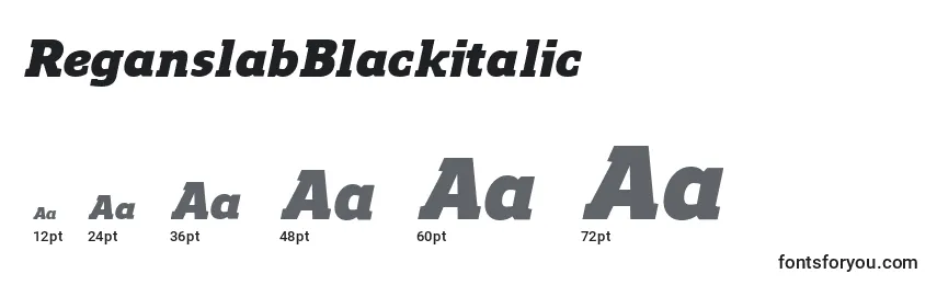 ReganslabBlackitalic Font Sizes