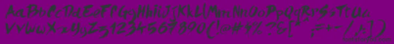 Fonte QuickMenuBoards – fontes pretas em um fundo violeta
