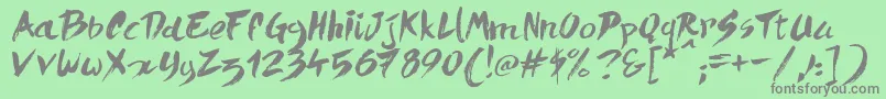 QuickMenuBoards Font – Gray Fonts on Green Background