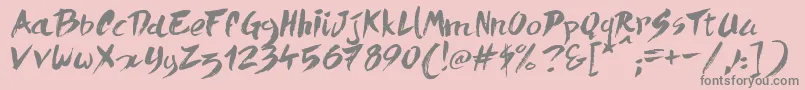 QuickMenuBoards Font – Gray Fonts on Pink Background