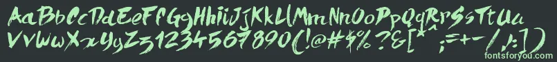 QuickMenuBoards Font – Green Fonts on Black Background