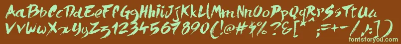 QuickMenuBoards Font – Green Fonts on Brown Background