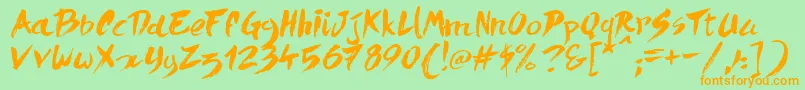 QuickMenuBoards Font – Orange Fonts on Green Background