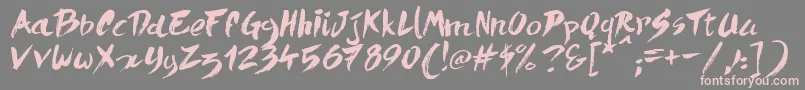 QuickMenuBoards Font – Pink Fonts on Gray Background